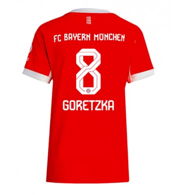 Lacne Ženy Futbalové dres Bayern Munich Leon Goretzka #8 2025-26 Krátky Rukáv - Domáci